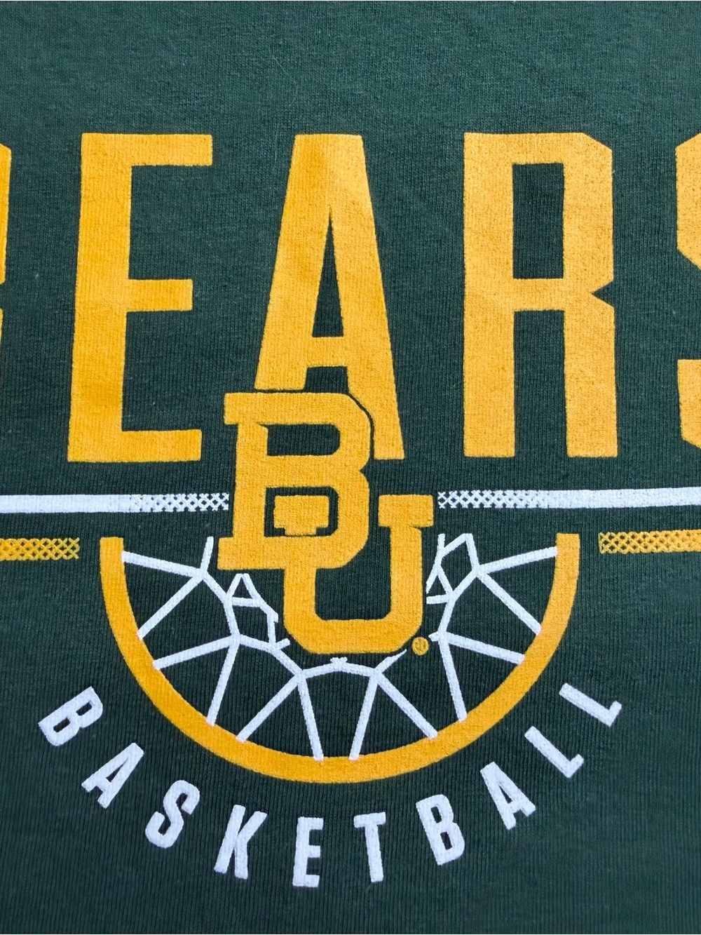 Champion Baylor Bears Basketball Long Sleeve Tee Youth Large NWT Green - Picture 7 of 9